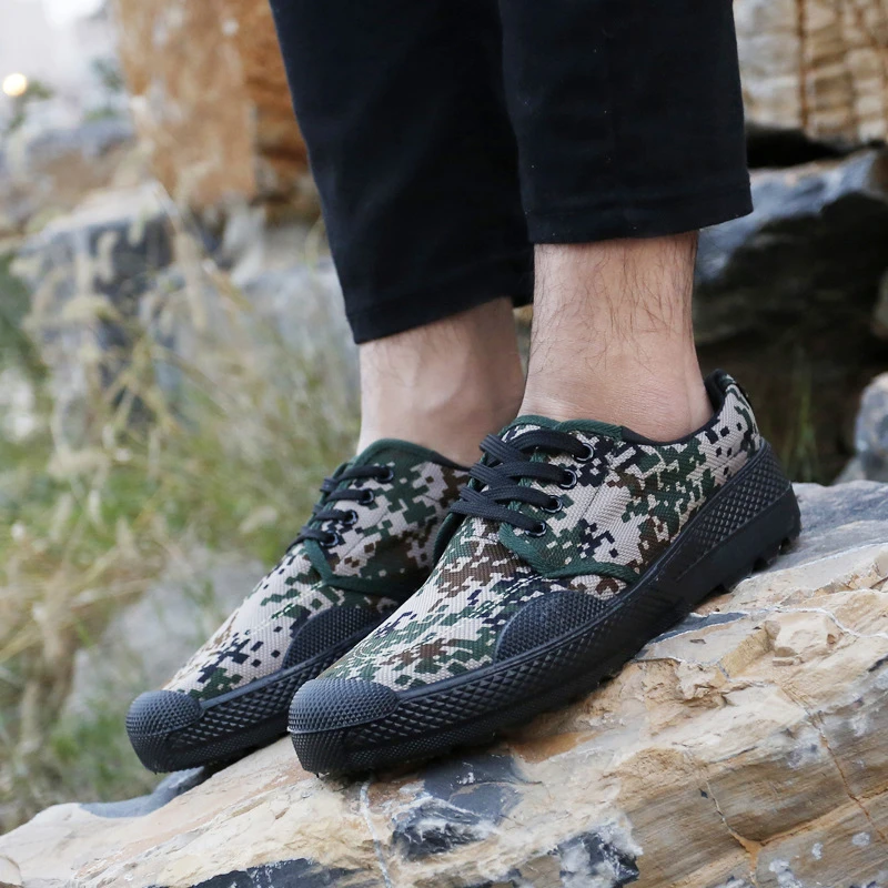 Zapatos de trabajo para Hombre, Zapatillas informales antideslizantes de entrenamiento táctico, de lona, 35 45| | - AliExpress