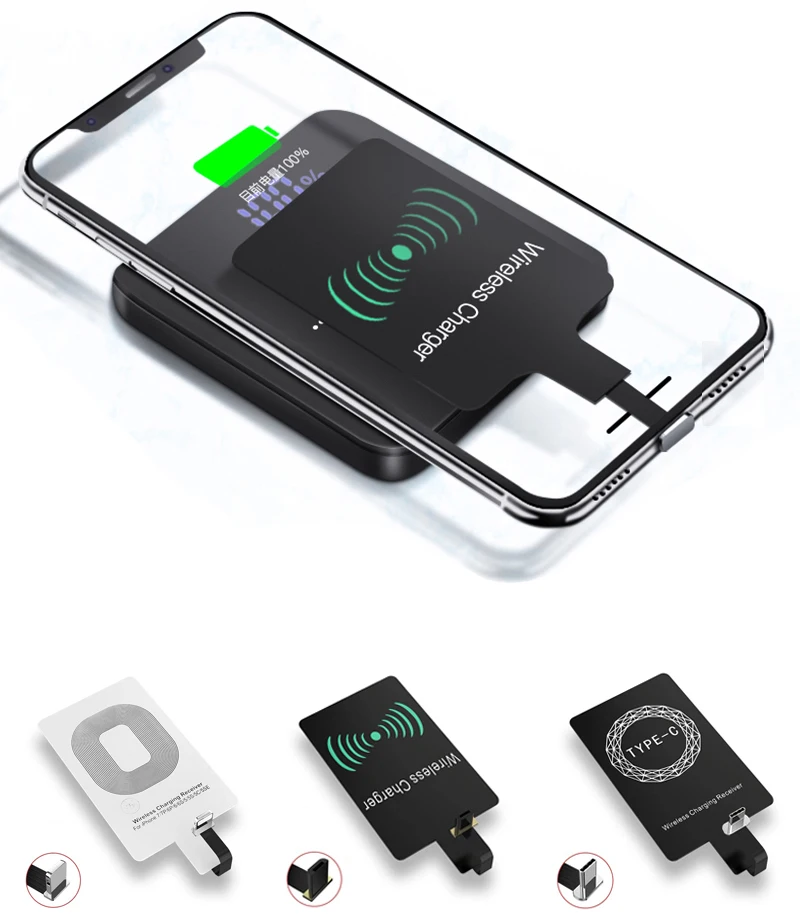 Draadloze Oplader Ontvanger для iPhone 5 6 7 Plus Universele Draadloze Opladen Ontvanger для Micro для type-c