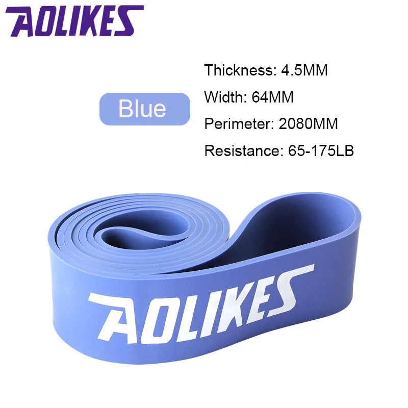 Blue Эспандеры для фитнеса power Rubber Band тренировки для спорта эластичный канат экспандер упражнения спортивные повязки оборудование для зала и кроссфита - Color: Blue
