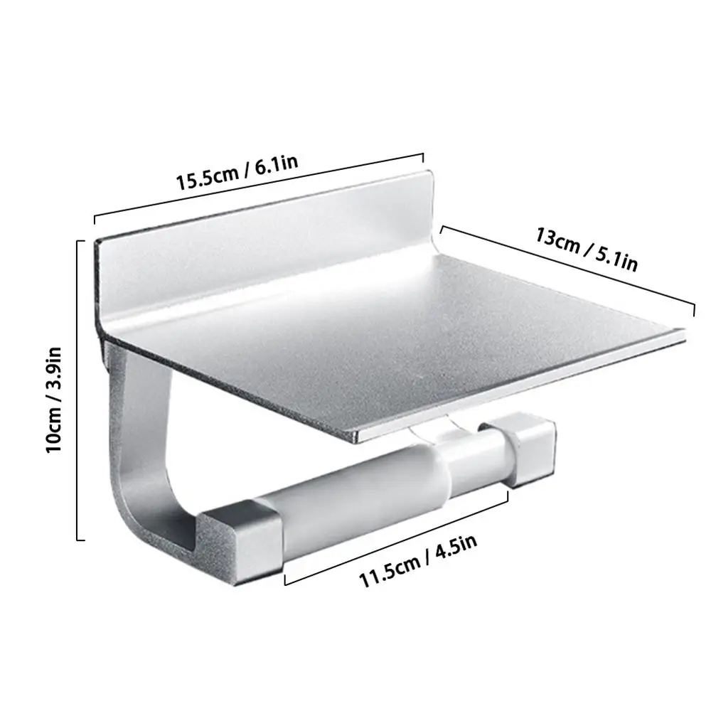 Космическая алюминиевая полка, туалетный держатель для бумаги, держатель для туалетной бумаги, аксессуары для ванной комнаты с клеем
