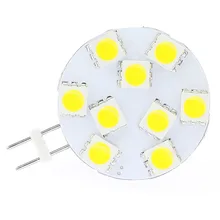 Затемнения G4 База Светодиодный светильник 9 шт. 12V 24V 1,8 W SMD 5050 энергосберегающие лодки корабли автомобилей Кемпер лампы 10 шт./лот