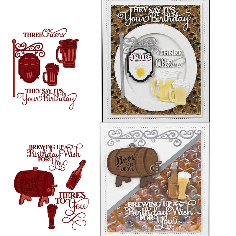 

Beer Production Kit Cutting Dies for Scrapbooking birthady Cards Making Paper Craft Words They Say It's Your Birthday Dies 2019
