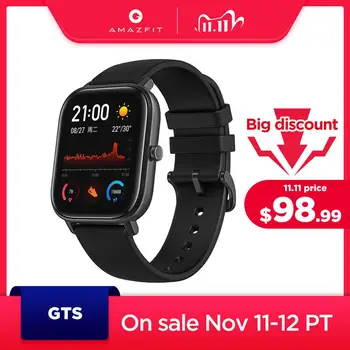  Amazfit GTS Смарт часы 5ATM водонепроницаемые плавательные Смарт часы 14 дней батарейный контроль музыки для Android 