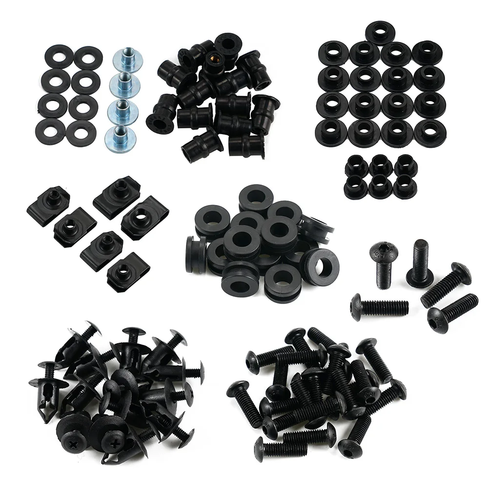 Motorcycle Fairing Bolt Kit Screws For Honda CBR600RR CBR 600RR 600 RR 2005 2006 Alloy Black Complete Nut Set CBR600 RR