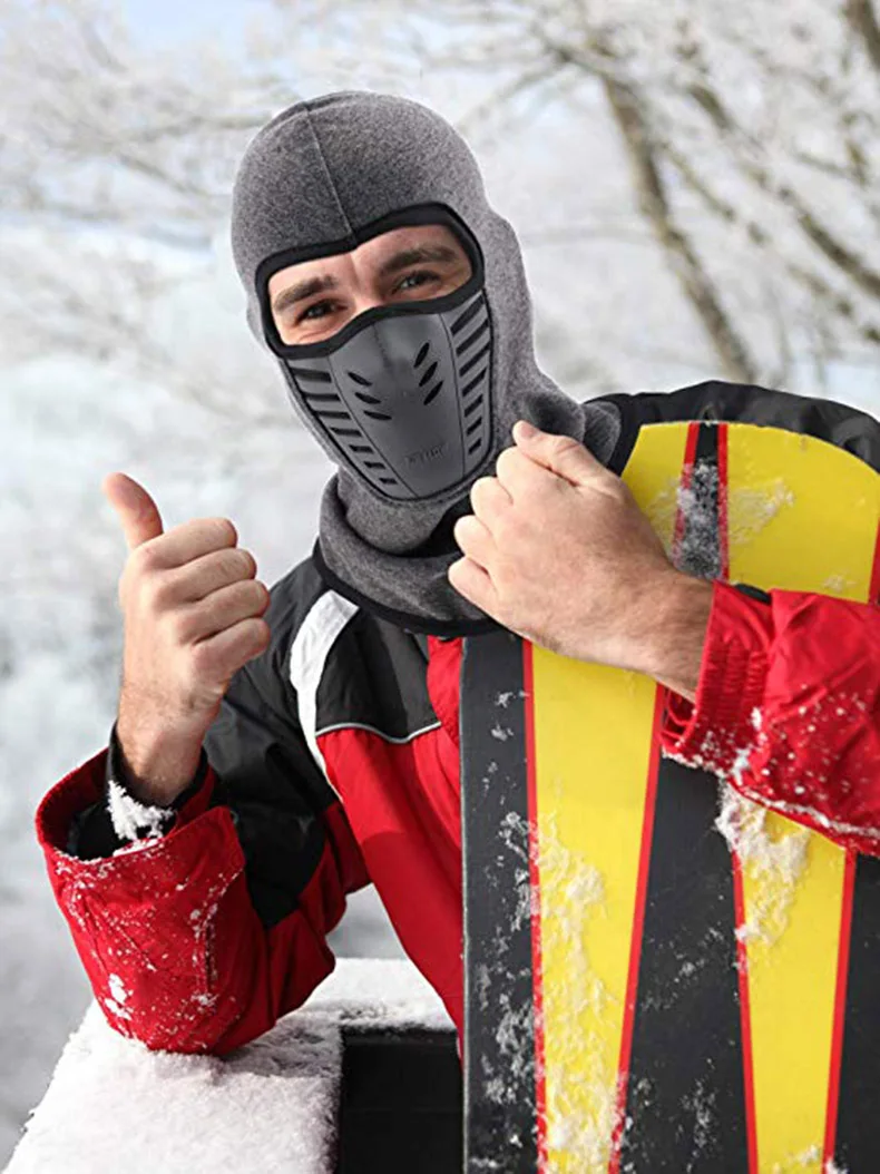 Велосипедная маска для лица, теплый флисовый шарф, теплая уличная спортивная Балаклава, шапка с капюшоном, защита шеи, ветрозащитные лыжные головные уборы, зимние