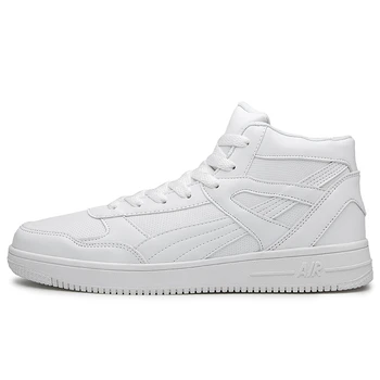 

Fashion Men Canvas Shoes 2020 White Black Sneakers Men Women Vulcanized Casual Shoes Winter Adult High-top Lace Up Flats Female