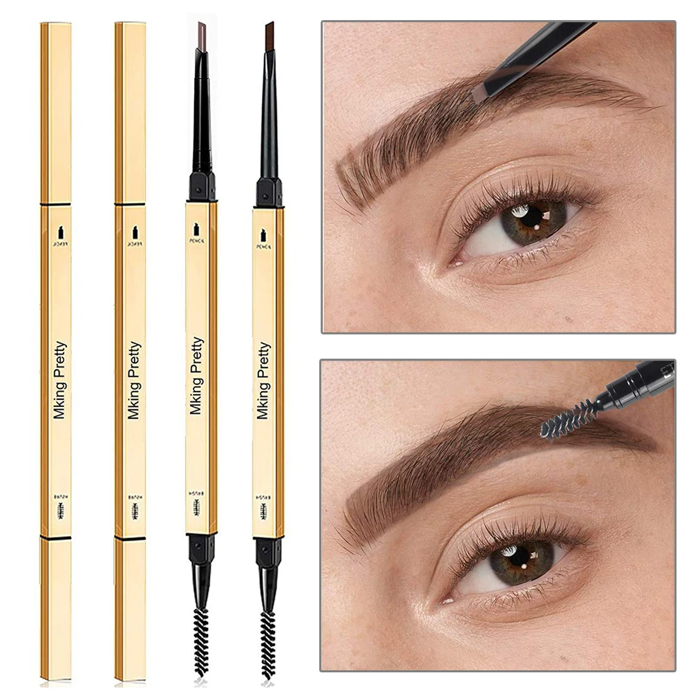 Ultra Fine Triangle Eyebrow Pencil Double Head Precise Brow Definer Waterproof Black Brown Grey Eye Brow Natural Makeup 5 Colors Eyebrow Enhancers Aliexpress