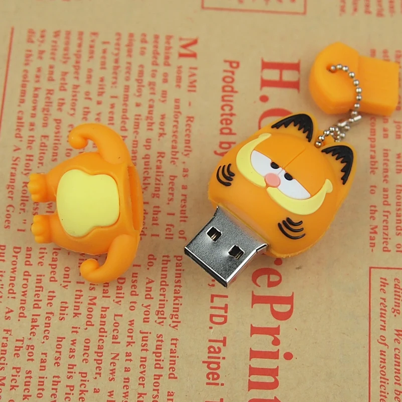 Классический флеш накопитель Garfield USB 2 0 практичный usb диск 64 ГБ 32 Usb флешка 128 Мб