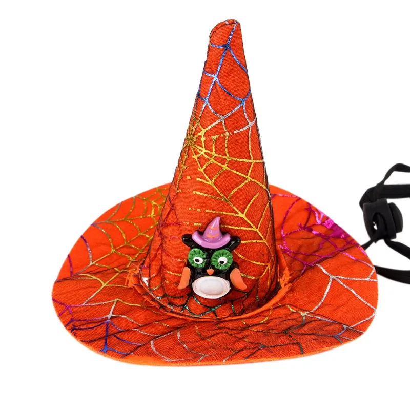 Хэллоуин головное украшение для кошки паук головной убор с тыквами для маленький щенок фестиваль вечерние аксессуары для косплея - Цвет: B