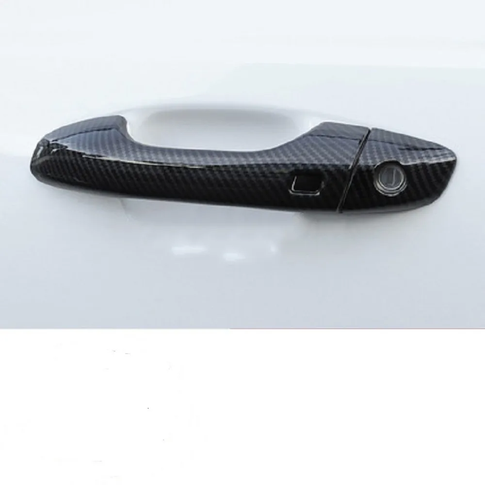 Для Kia Cerato Forte k3 углеродное волокно, автомобильная боковая дверная ручка, декоративная наклейка, накладка, внешние аксессуары, Стайлинг