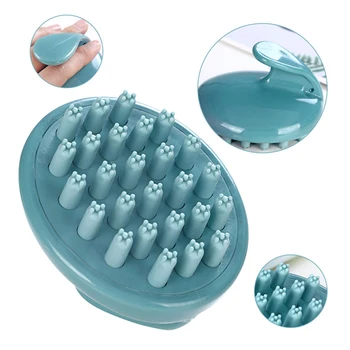 

Silicone Hair Brush Shampoo Scalp Brush Comb Head Spa Slimming Massage Brush Hair Body Washing Comb Shower Bath Brush
