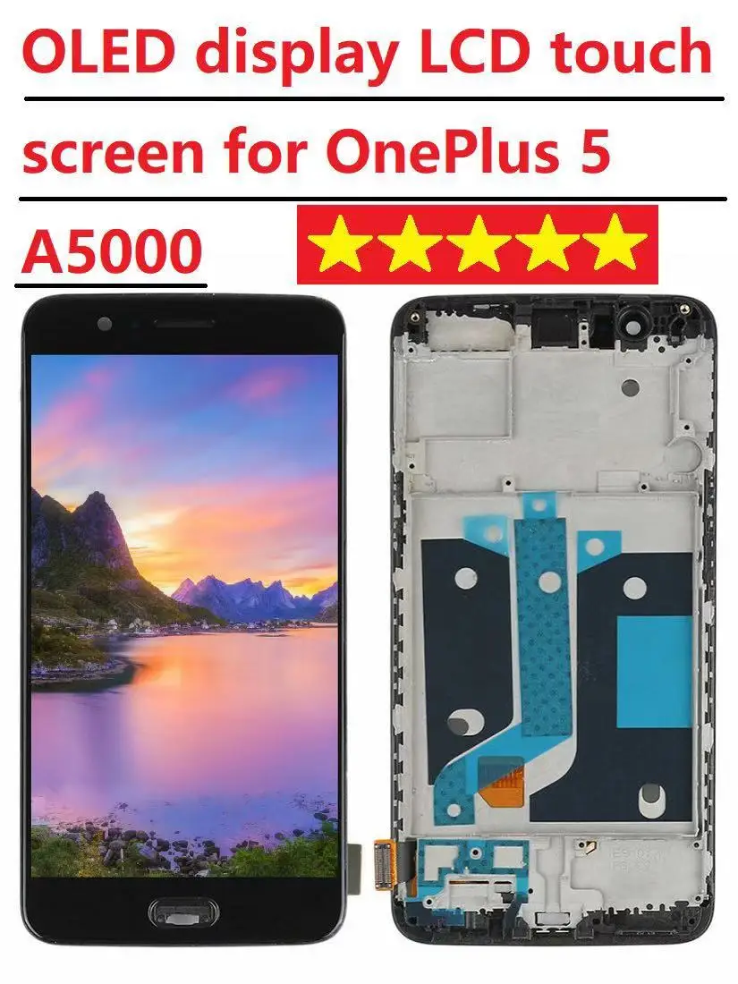 

A5000 LCD For Oneplus 5 LCD Display Touch Screen Digitizer Assembly Replacement Part With AAA Frame For Oneplus 5 Display