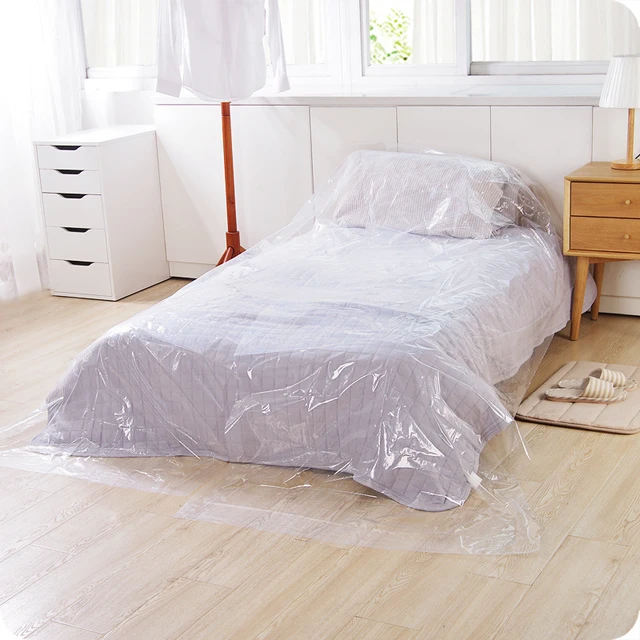 Multifunction Plastic Transparent Dust Cover of bed sofa furniture Outdoor Waterproof Cover 1