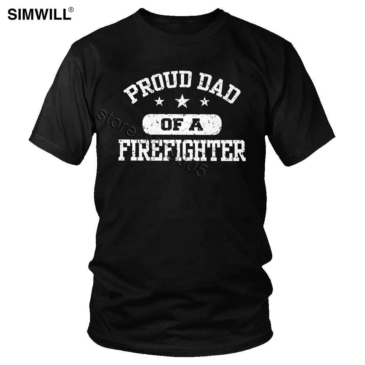 Proud Dad Of A Firefighter Tees Fashion Urban Cotton T-Shirt Men's Short Sleeved O-neck Fire Rescue Hero T Shirt Casual Clothes |