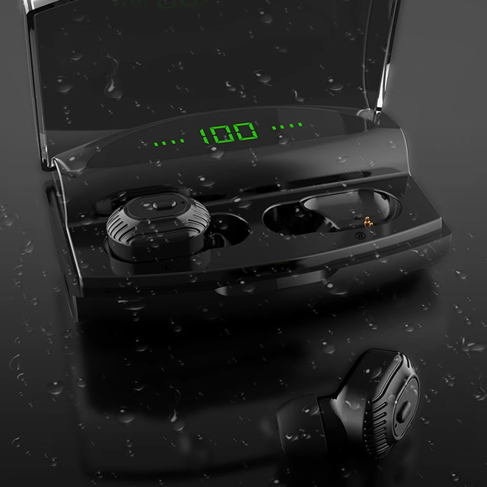 XG20 Bluetooth 5,0+ EDR TWS наушники настоящие беспроводные наушники IPX5 Водонепроницаемая мини Спортивная гарнитура с 1800 мАч зарядный чехол