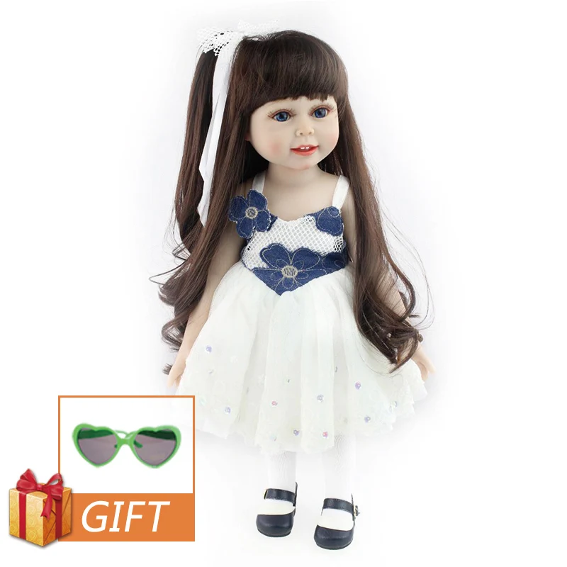 NPK 18 дюймов Кукла ручной работы Reborn Baby Dolls полностью силиконовая Реалистичная кукла принцессы реалистичный резиновый игрушка для детей подарок на день рождения - Цвет: C065