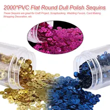 2000Pcs(10g) 4mm Matting Sequin PVC Flat Round Dull Polish Sequins Paillettes Sewing Wedding Craft Women Garments Accessories