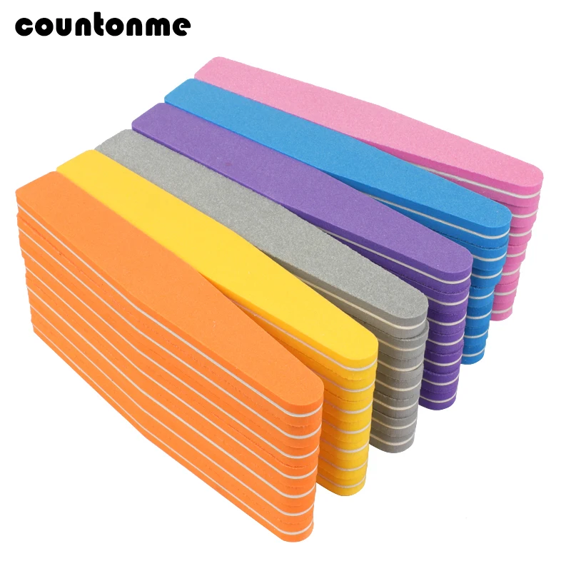 

60pcs Nail Buffer Sponge Sanding Buffing Files 100/180 Diamond Nail Art Tips Washable Buffer Block Gel Polish Manicure tools Set
