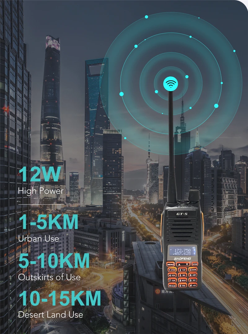 portátil, de alta potência, 10km, ptt, bf, uv, 82, versão atualizada