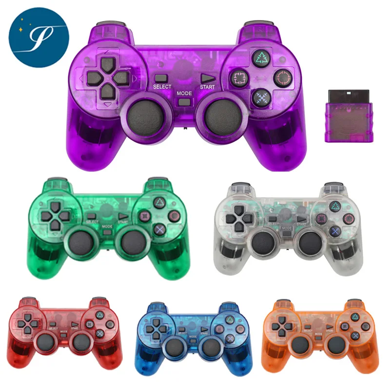Wireless Gamepad Controller for Playstation 2 Console Joystick Double Vibration Shock Joypad USB