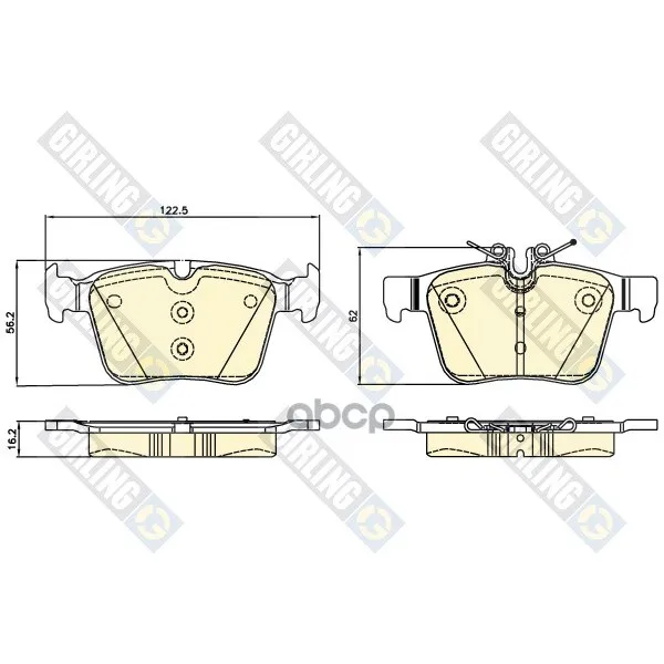 Колодки Тормозные Mercedes W205 14- Задние Girling 6120712 Girling арт. 6120712