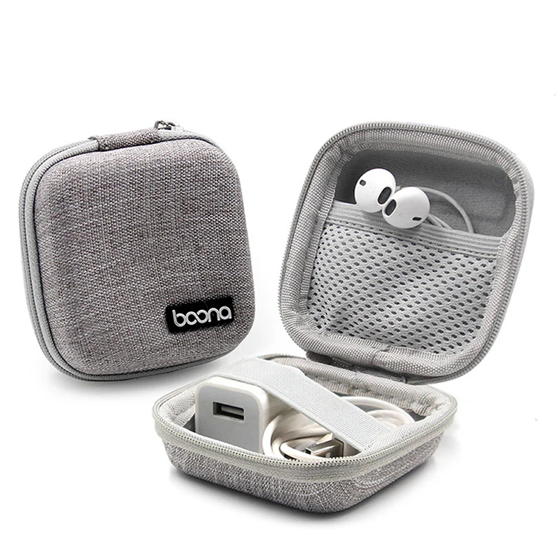

Mini EVA Headphone Case Bag Earphone Earbuds Storage Bag for Memory Card Headset Charger USB Cable Organizer Outdoor Travel