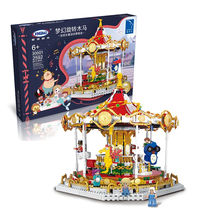 

XINGBAO Friends The Fantasy Carousel Colorful Holidays Building Blocks Set Toys for Children Compatible Lepining 10257 Bricks