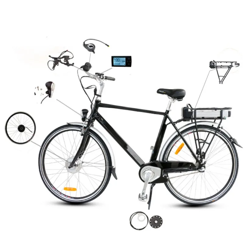 Электрический велосипед конверсионный комплект 48 в 500 Вт 12Ач с батареей ступичный электродвигатель электровелосипеда колесо для электровелосипеда Набор для модификаций электронного велосипеда комплект Bicicleta Electrica