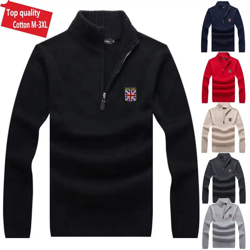 Top quality Turtleneck sweaters Mens 100% cotton casual long sleeve mens knitted coats fashion knitted thick male sweaters Top quality Turtleneck sweaters Mens 100% cotton casual long sleeve mens knitted coats fashion knitted thick male sweaters