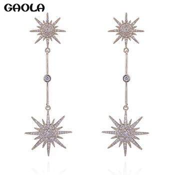 

GAOLA New Design Cubic Zirconia Stone Fashion Flower Bridal Earrings Star Shape Earring GLE6743