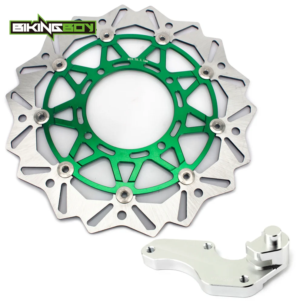 BIKINGBOY 320 мм передние тормозные диски роторы, Brakcet для Kawasaki KX 125 250 2006-2008 KX 250 450 F 2006- KLX 450 R 07-12