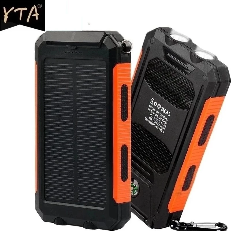 mini power bank Solar Power Bank 80000mAh Portable Charging Poverbank External Battery Charger Powerbank 80000 mAh for Xiaomi Mi 9 iPhone 12 Pro usb battery pack