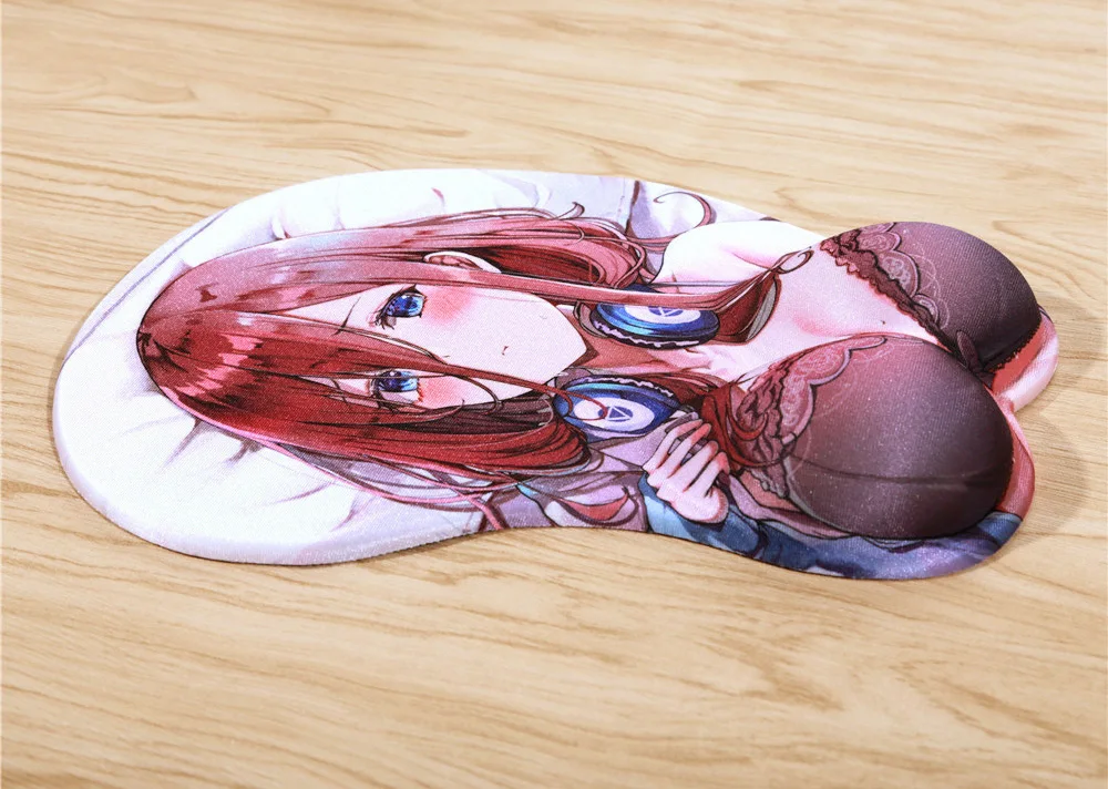 FFFAS The Quintessential Quintuplets Nakano 3D Breast Mouse Pad Silicone Wrist Rest Anime Mousepad Chest Mouse hand