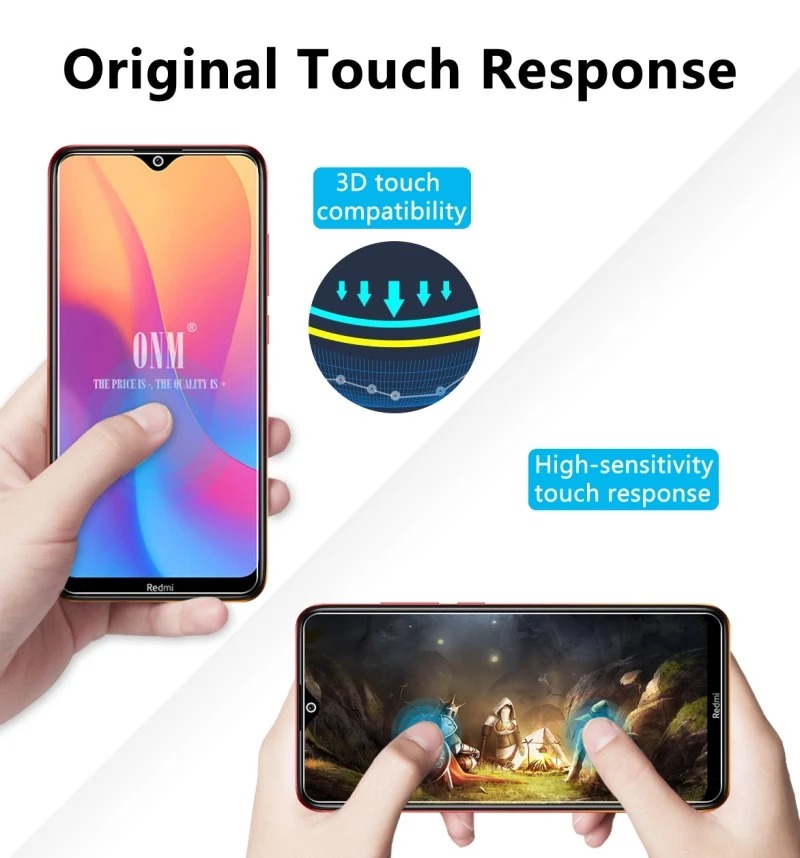 2 шт закаленное стекло для Xiaomi Redmi 8A, Защитное стекло для экрана 2.5D 9 H, Премиум Закаленное стекло для Redmi 8A, защитная пленка