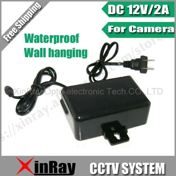  Free Shipping DC 12V 2A Power Supply Adapter For CCTV CameraEuropean Wall Hanging Waterproof Outdoo - 683556198