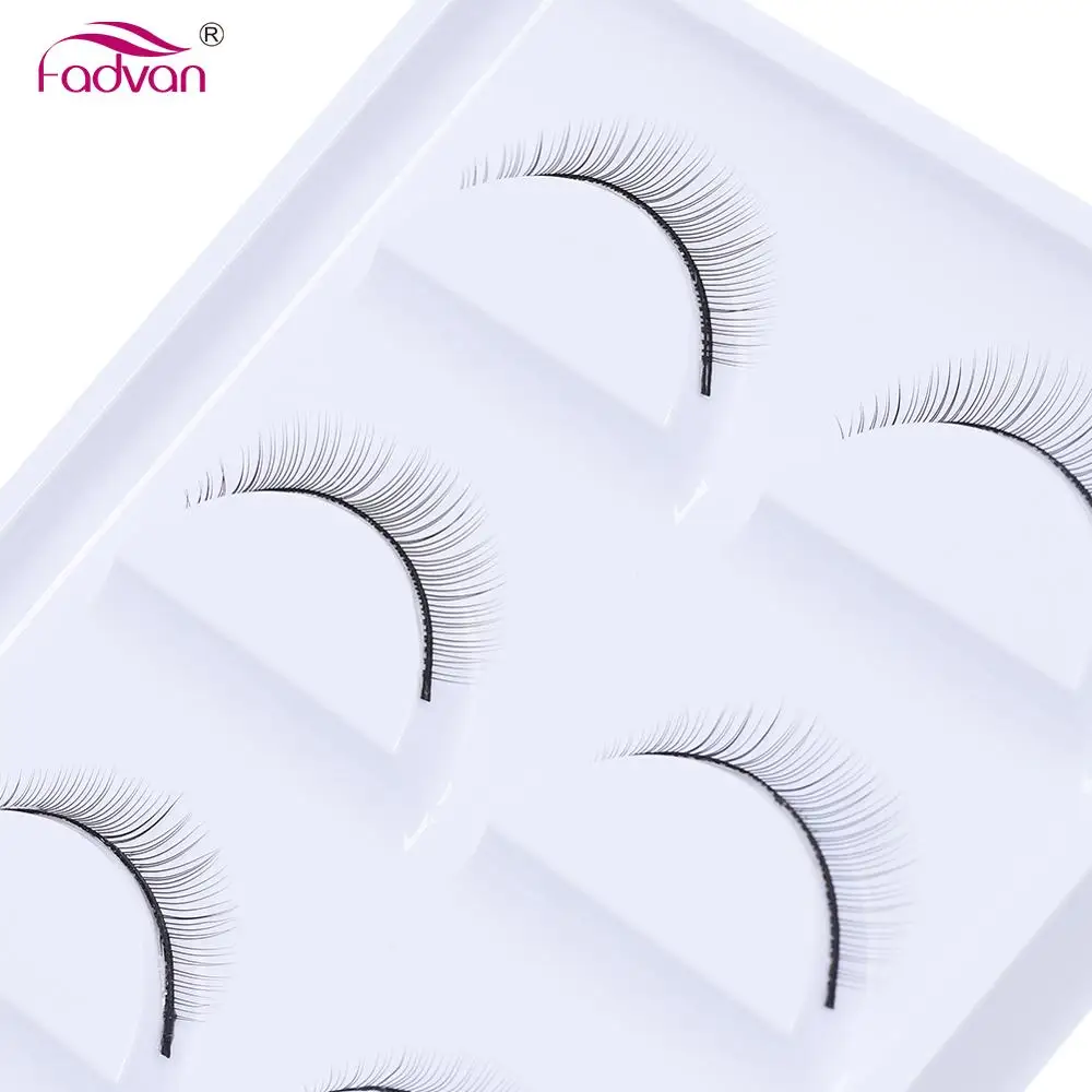 Pestañas postizas hechas a mano para principiantes, 5 par/set, entrenamiento, salón de belleza, práctica de estudiantes