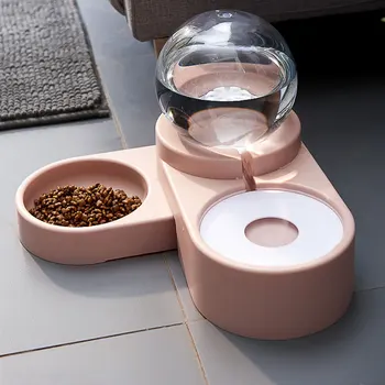 

Pet Double Bowl Automatic Dispenser with Simple Spherical Design and Have a Large Capacity Provide Plenty of water to Drink
