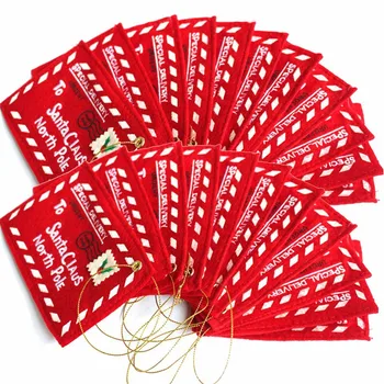 

Christmas Red Navidad Santa Claus Envelope Hanging Ornaments Christmas Decorations for Home New Year Xmas Tree Card Decoration