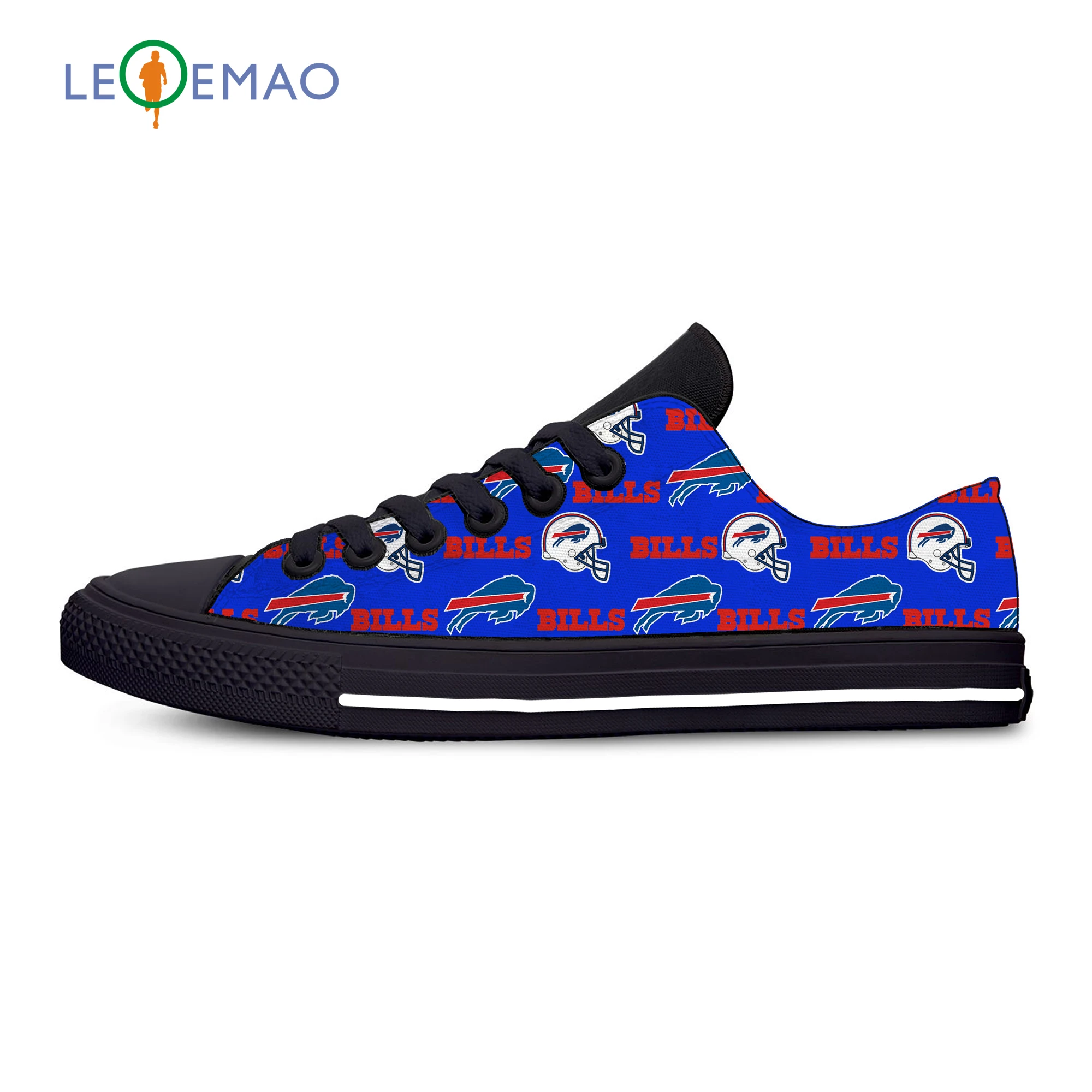 Bills Breathable Casual Sneakers Lightweight Sport Shoes Buffalo Football Fans Running Canvas Shoes