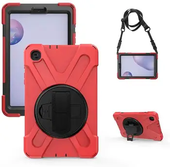 

Shockproof Case for Samsung Galaxy Tab A 8.4 2020 T307 T307U Three Layer Rugged 360 Degree Hand Shoulder Strap Case SM-T307U