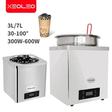 Xeoleo Parel Warmer Tapioca Machine Boba Isolatie Pot 7L Voor Melk Thee Winkel Roestvrij Staal Voedsel Warmer Parel Fornuis