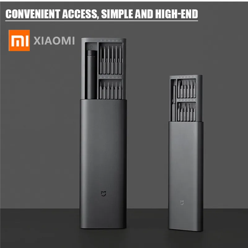 Xiaomi Mijia Electrical Precision Screwdriver Kit 2 Gear Torque 400 Screw 24In1 Type-C Rechargeable Magnetic Aluminum Case Box |