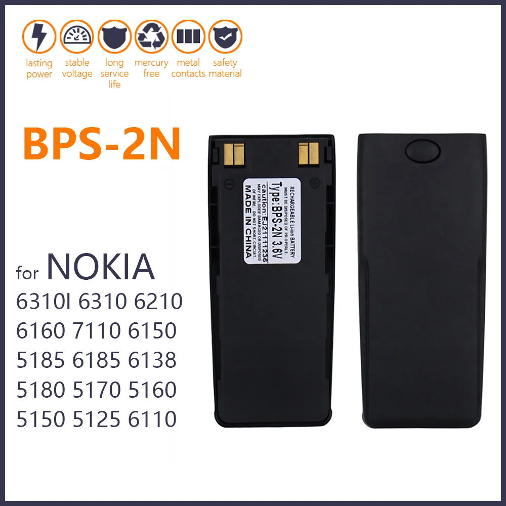 100% Genuino 2000Mah Bps-2N Per Nokia 6185 6138 6110 6310I 6310 6210 5180 5170 5160 5150 5125 6160 7110 6150 5185 5165 5110