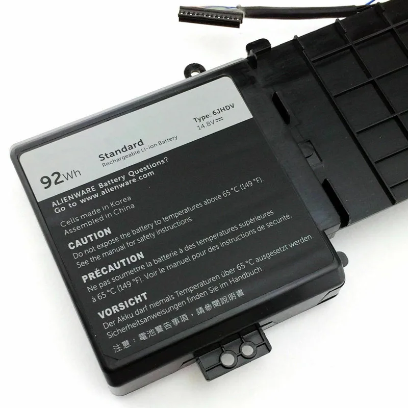 NEW 92Wh 6JHDV Battery for Dell 17 R2 R3 ALW17ED ALW17ER Laptop OEM