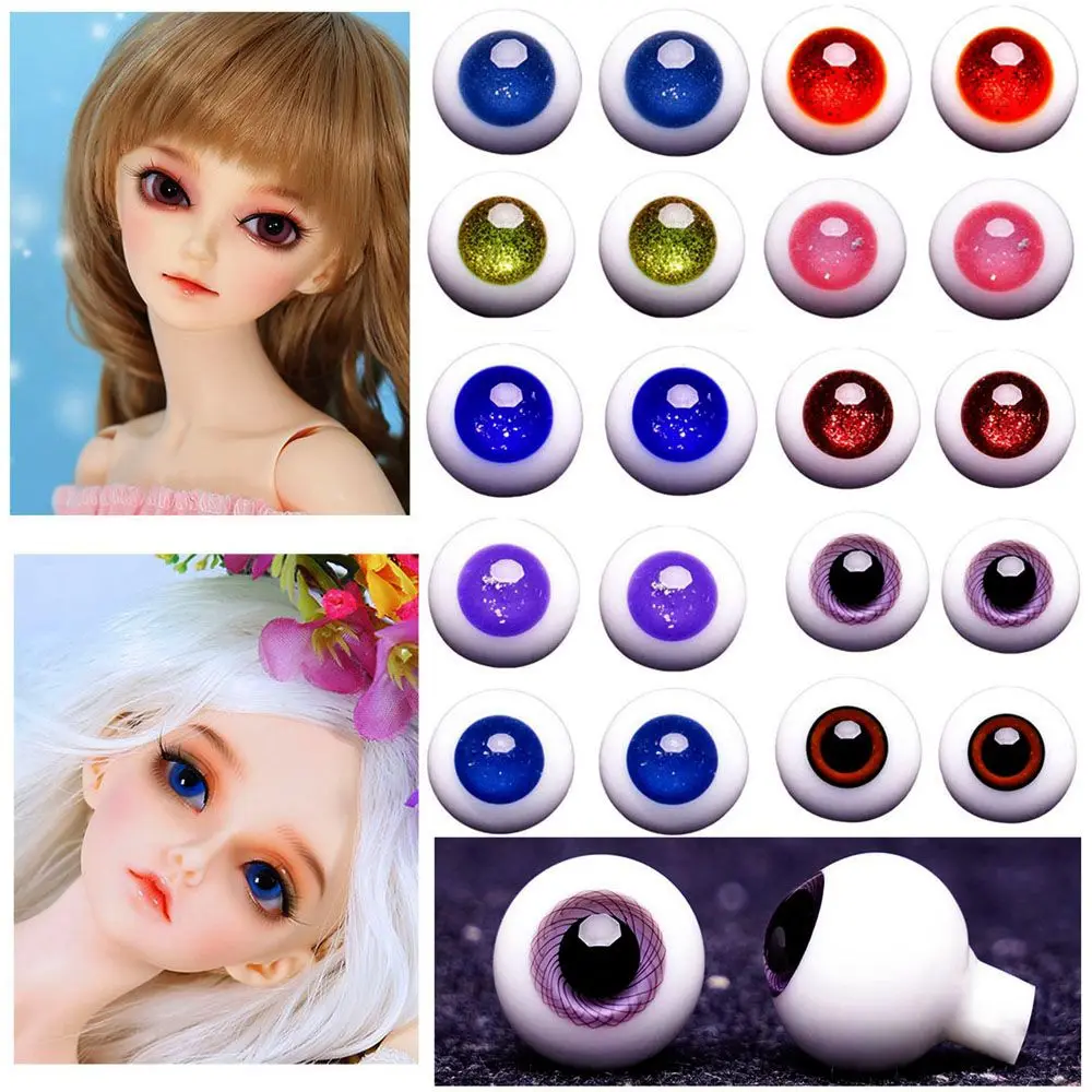 8/10mm Doll Glass Eyes Multicolor Cute Safety Eyeball for Dolls Animal Toys DIY Doll Making Crafts Dolls Accessories
