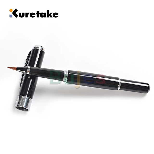 Brush Pen Kuretake Natural Pear Wood Shiny Weasel Hair Nib for Calligraphy  Pens for Writing Stationery School Supplies - AliExpress