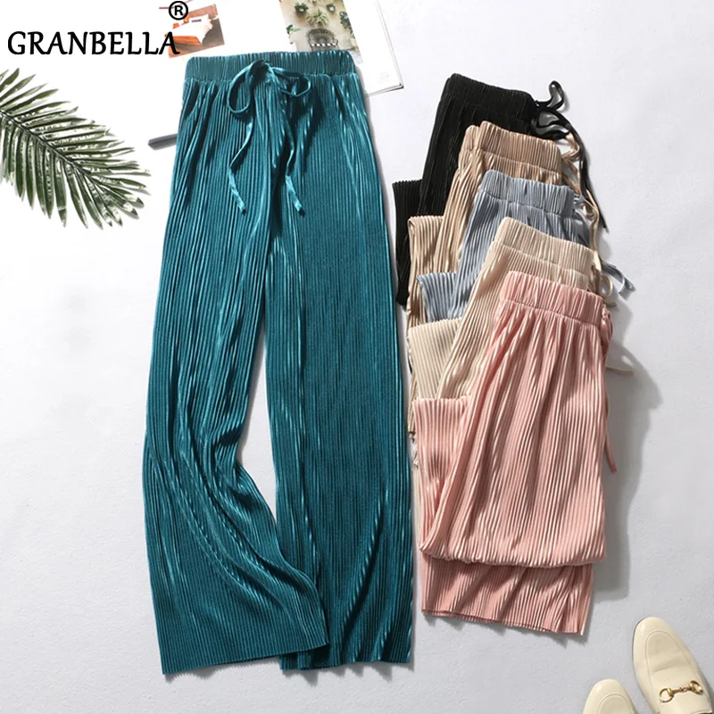 Palazzo pants with elastic ankles Clearance