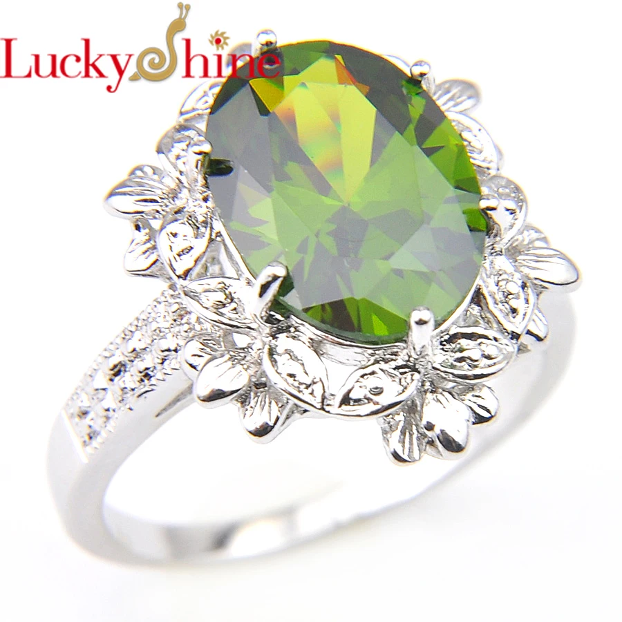Модные ювелирные изделия Luckyshine кольца для женщин цветочная форма Овальный
