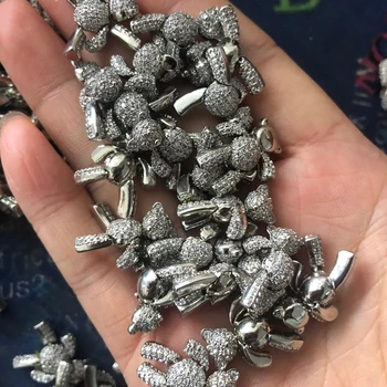 

10pcs Luxury Gold silvery bear Alloy Zircon Nail Art Crystals nail jewelry Rhinestone nails accessories supplies decorations