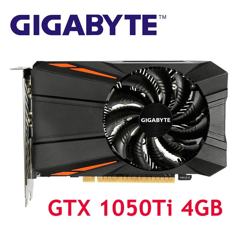 GIGABYTE GTX 1050Ti 4 Гб GPU видеокарта 128 бит для nVIDIA видеокарты Geforce GTX 1050 Ti Hdmi VGA видеокарты карта GDDR5 б/у